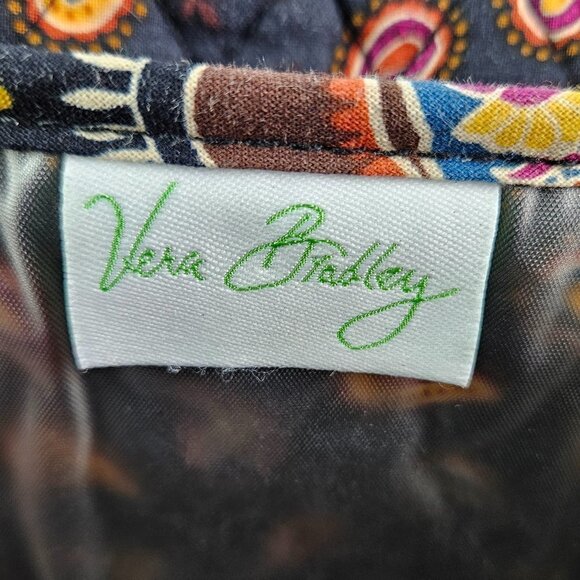 Vera Bradley Out To Lunch Bag Kensington (Retired) Brown Paisley Floral - Picture 8 of 12